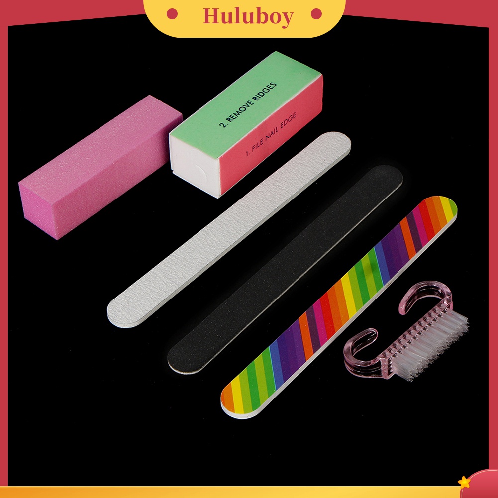 Huluboy Huluboy♡ 6pcs / Set Alat Kikir / Buffer Kuku Untuk Manicure