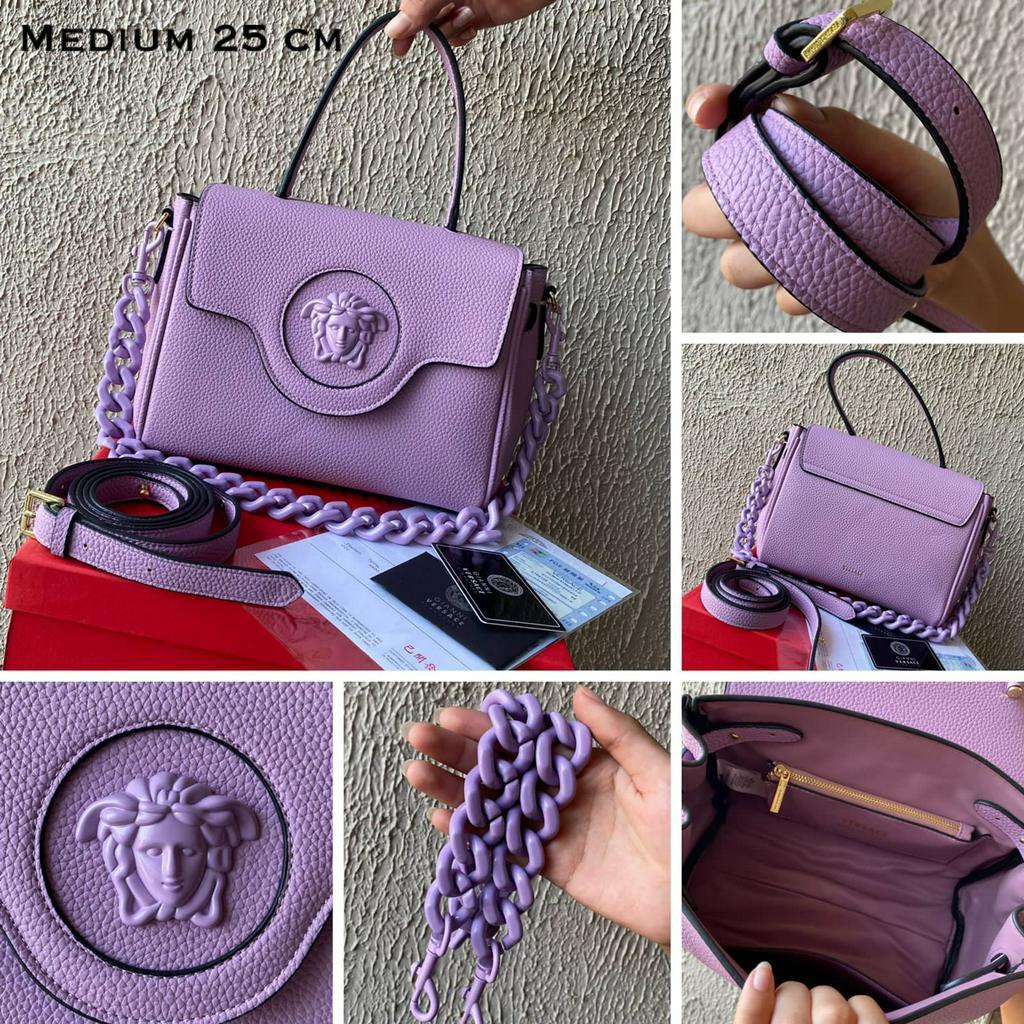 (MICROCHIP) LUXY LX2272 TAS HANDBAG LA MEDUSA BAG MEDIUM AND LARGE HANDBAG FULLSET WITH BOX KUALITAS VIP PLATINUM 1:!