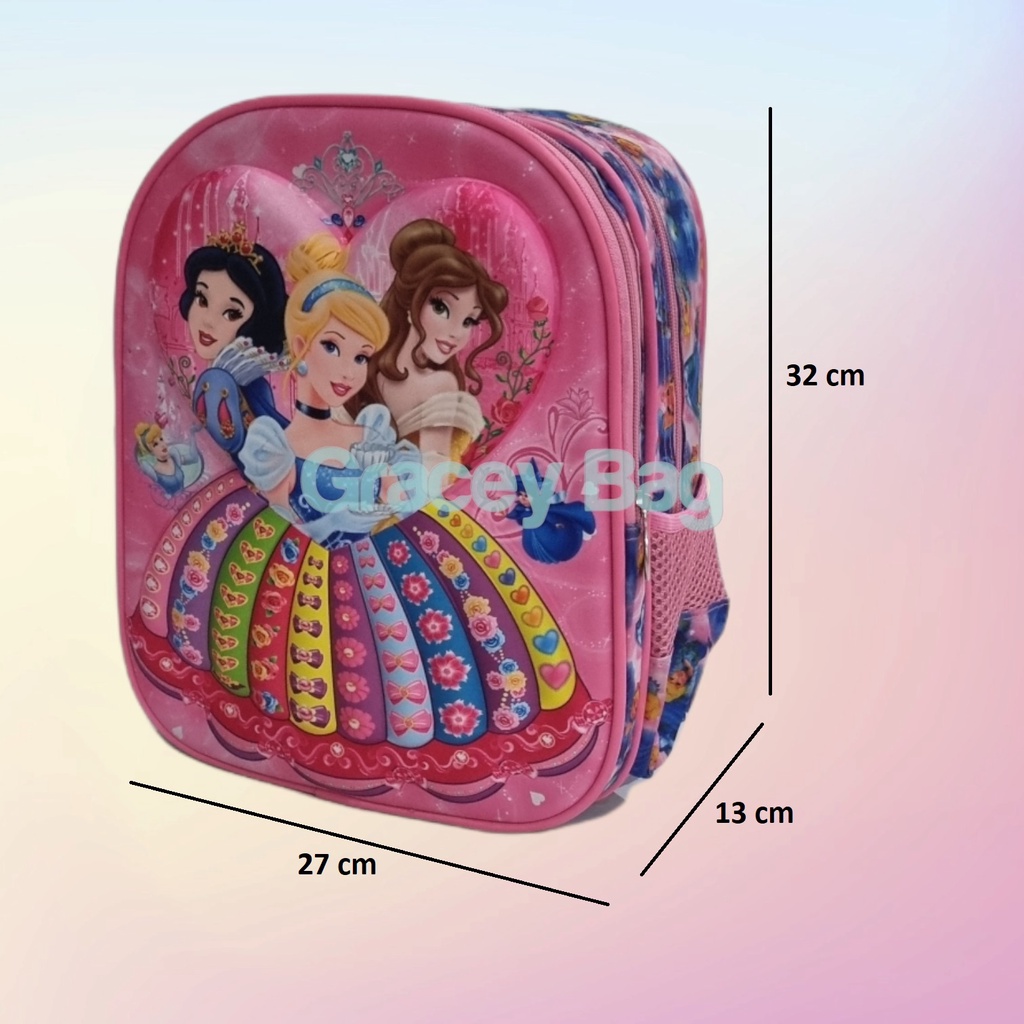 GB-1209Girl Tas Ransel Sekolah TK/PAUD Embos