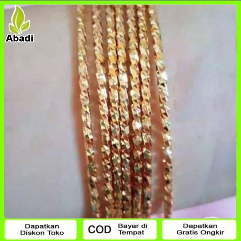4pcs gelang keroncong titanium gold anti karat awet perhiasan perempuan dewasa - gelang keroncong uk