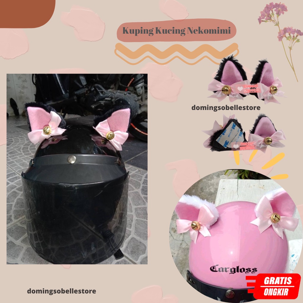 ❤domingsobellestore❤ Sepasang aksesoris kuping helm Nekomimi cosplay kucing ∣ kuping kucing helm cos
