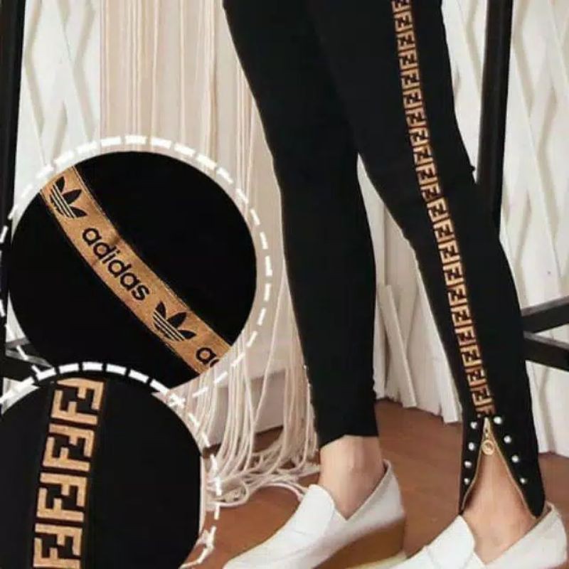 legging import sleting gold