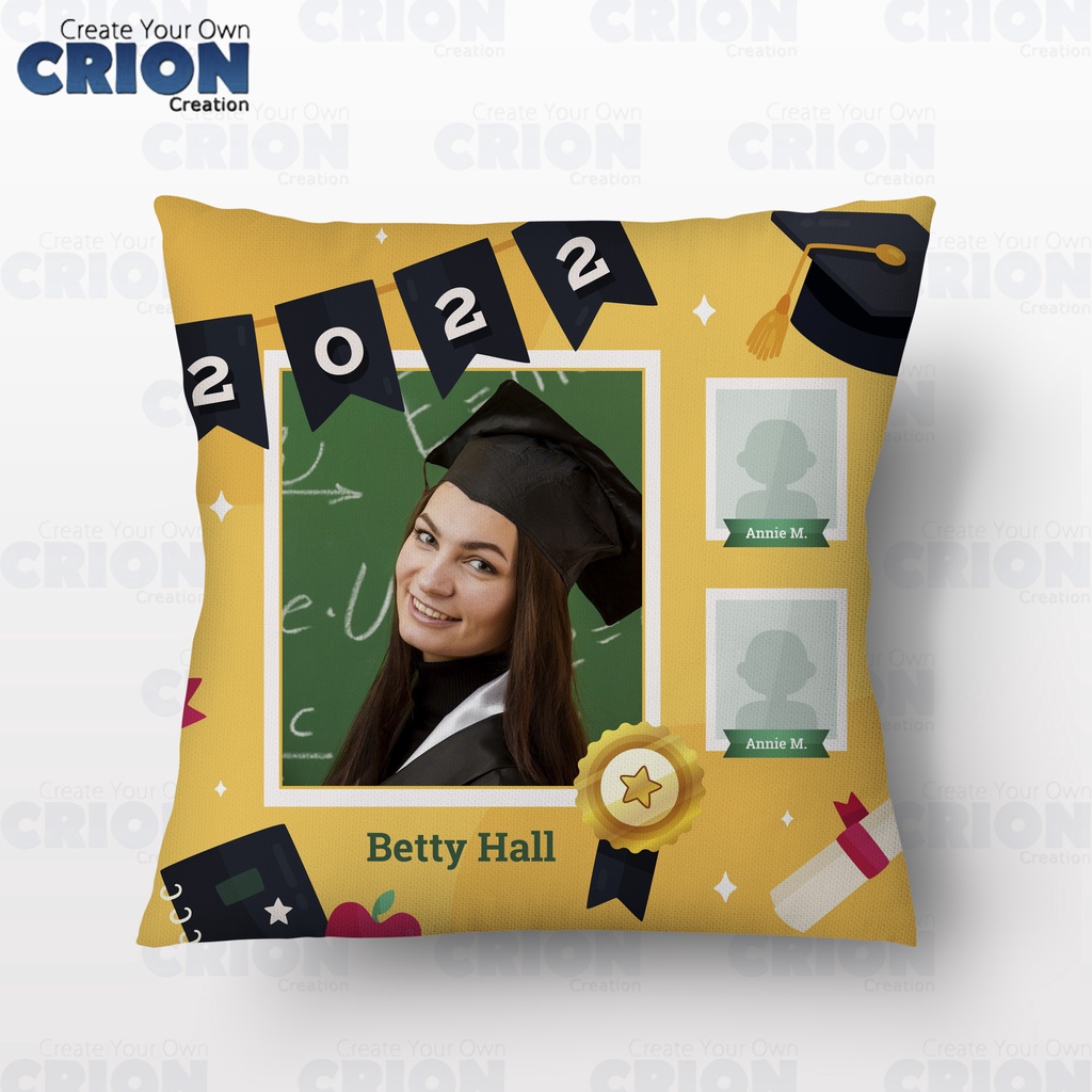 Bantal Wisuda - Graduation Frame - Bisa custom Nama dan Foto- souvenir/kado - By Crion