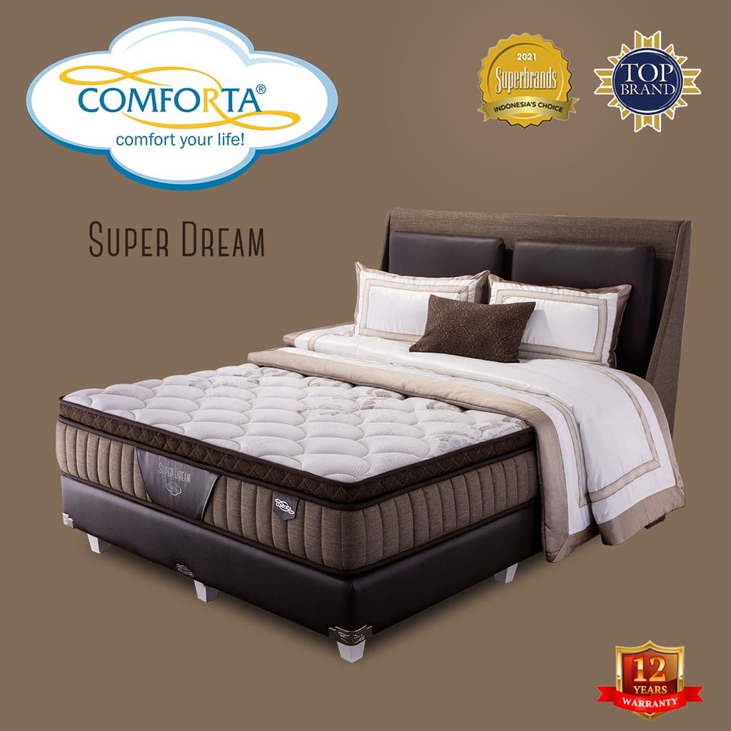 Spring Bed SET Super Dream Comforta Promo Murah Ready Makassar Springbed bedset garansi pegas 12 tah