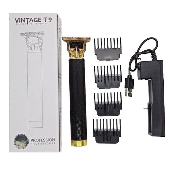 Alat Cukur Rambut Cordless Hair Clipper Profesional Vintage T9 ORI