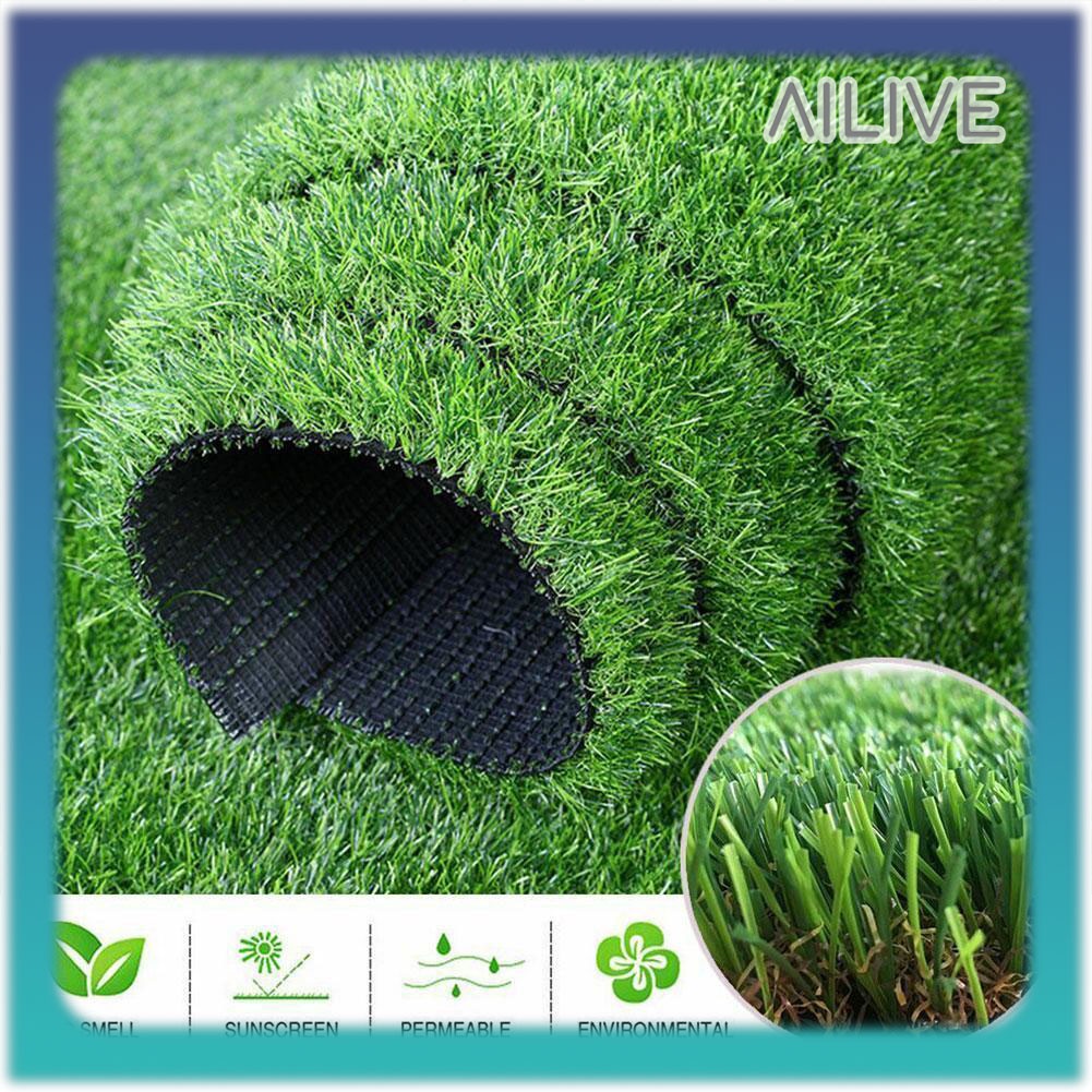 Karpet Rumput Sintetis 35mm Ukuran 100x100cm Rumput Palsu Artificial Swiss Grass Dekorasi Taman