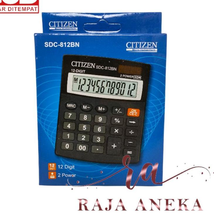 

P6J KALKULATOR 12 DIGIT ANGKA MERK CITIZEN TYPE SDC-812 BN Citizen SDC-812BN 12 Digit ®➘ ☊