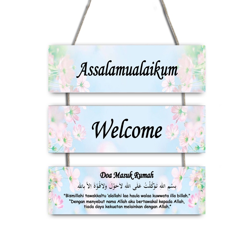 Hiasan dinding / Walldecor / Hiasan dinding rumah / Hiasan Dinding Kaligrafi ASSALAMUALAIKUM D27 3 S