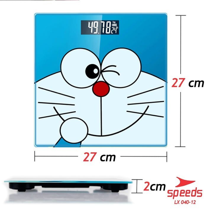 Timbangan Digital Badan Tempered Elektronik Digital Scale 180KG LY/X 040-Doraemon-12 Besar