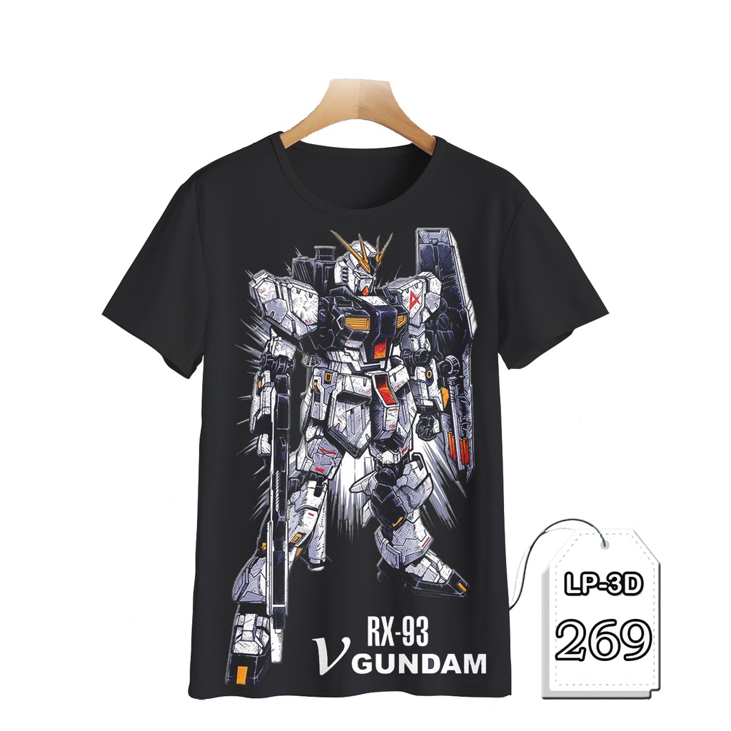 KAOS GUNDAM RX-93 FULL PRINTING KAOS T-SHIRT GAMBAR ROBOT GUNDAM 3D Premium #LP3D-269