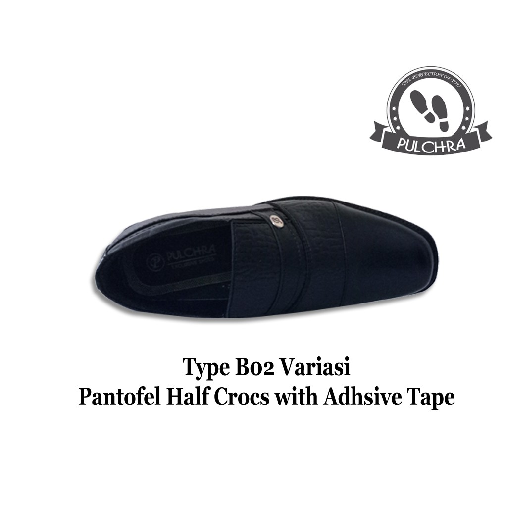 Sepatu Pantofel Type B02 Variasi Pantofel Half Croc with Adhsive Tape