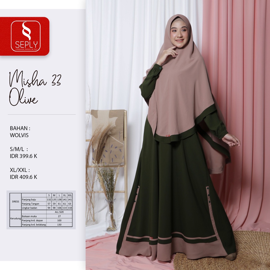 GAMIS TERBARU 2021 SEPLY MISHA 33 OLIVE