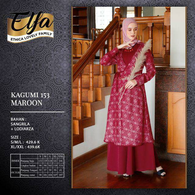 [Terbaru] Gamis Ethica Kagumi 153 Elfa 152 Ready