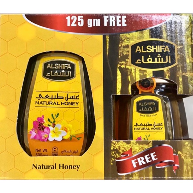 

Madu NATURAL HONEY ALSHIFA 500 grm FREE 125 grm