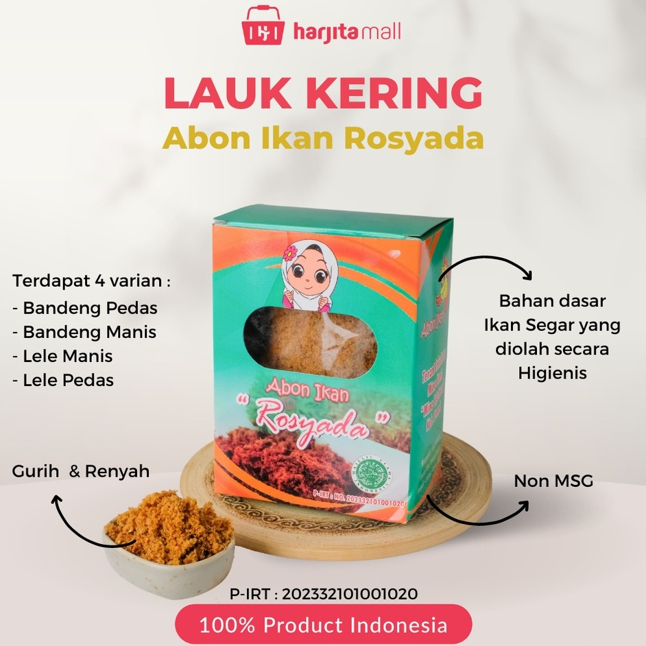 

Abon Ikan Rosyada Rasa Abon Ikan Badeng, Abon Ikan Tongkol, Abon Ikan Lele 100gr