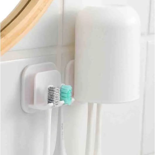 Gantungan Sikat Gigi Tempel Dinding / Holder ToothBrush Sikat Gigi White_Cell