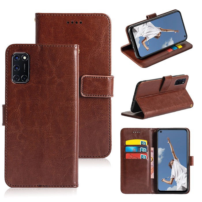 Oppo A92 /Oppo A52 Flip Cover Wallet Leather Case |    Shopee Indonesia