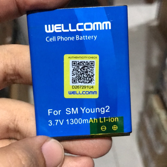 Baterai Original Wellcomm Samsung Young2 Galaxy Young2 original awet