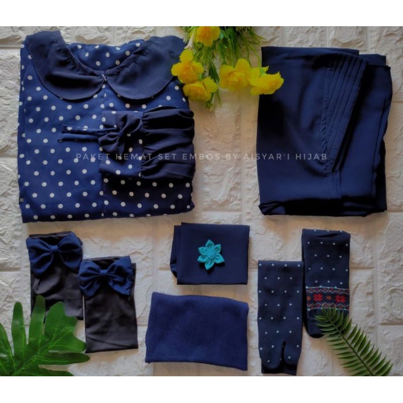 GAMIS WOLFIS MONALISA PAKET HEMAT, GAMIS, KHIMAR, KAOS KAKI, HANDSOCK, CADAR, CIPUT, BROSS (PAHE)