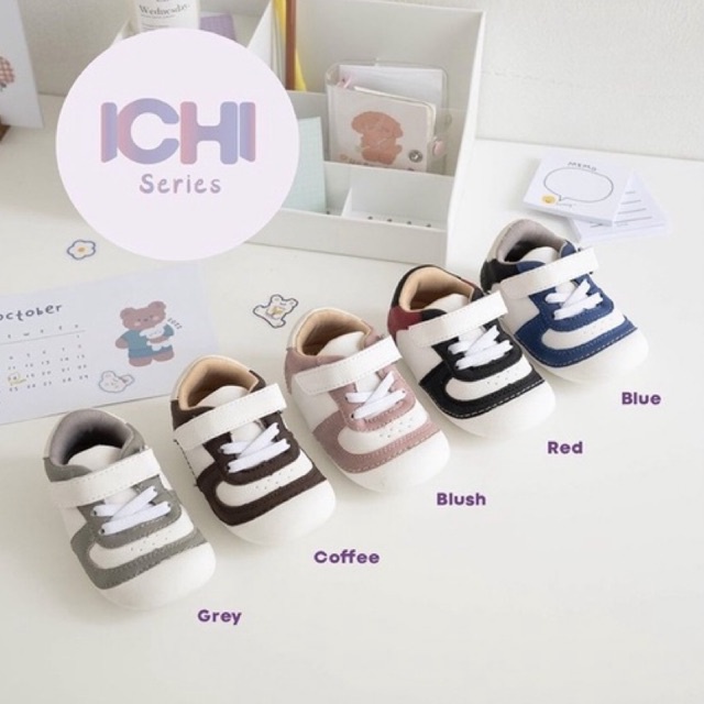 KIYO Ichi Prewalker Shoes - Sepatu Anak Bayi Balita Lucu Boots Keds Sneaker Cowo Cewe Baby Boy Girl