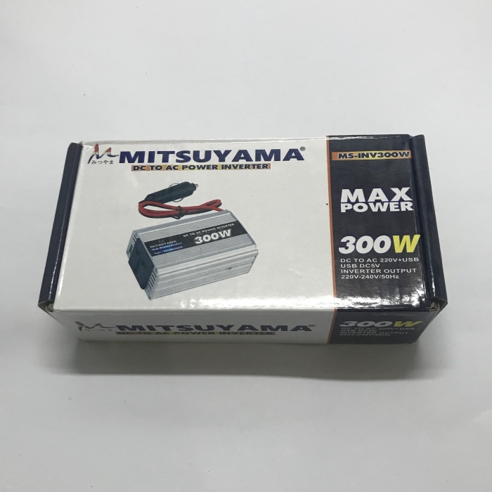 TERBARU~Mitsuyama Power Inverter 300 Watt Adaptor DC12V-AC220V / Inverter Mitsuyama MS-INV300W | FMS