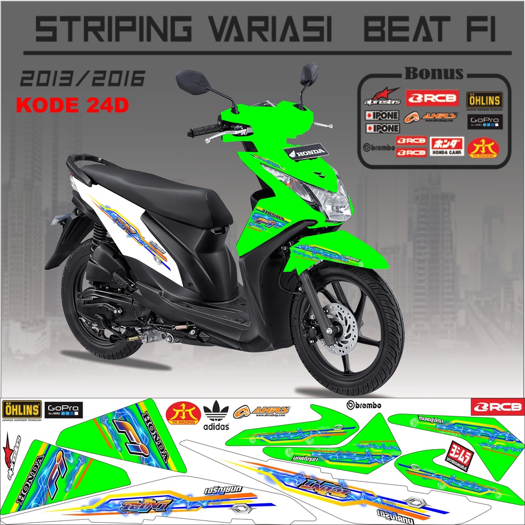 Striping Beat Variasi Stiker Beat Kode 24