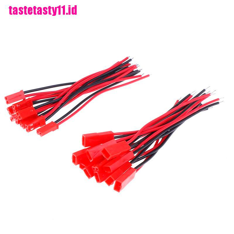 20 Pcs Konektor 2 Pin male female jst plug Kabel 22 awg wire Untuk rc