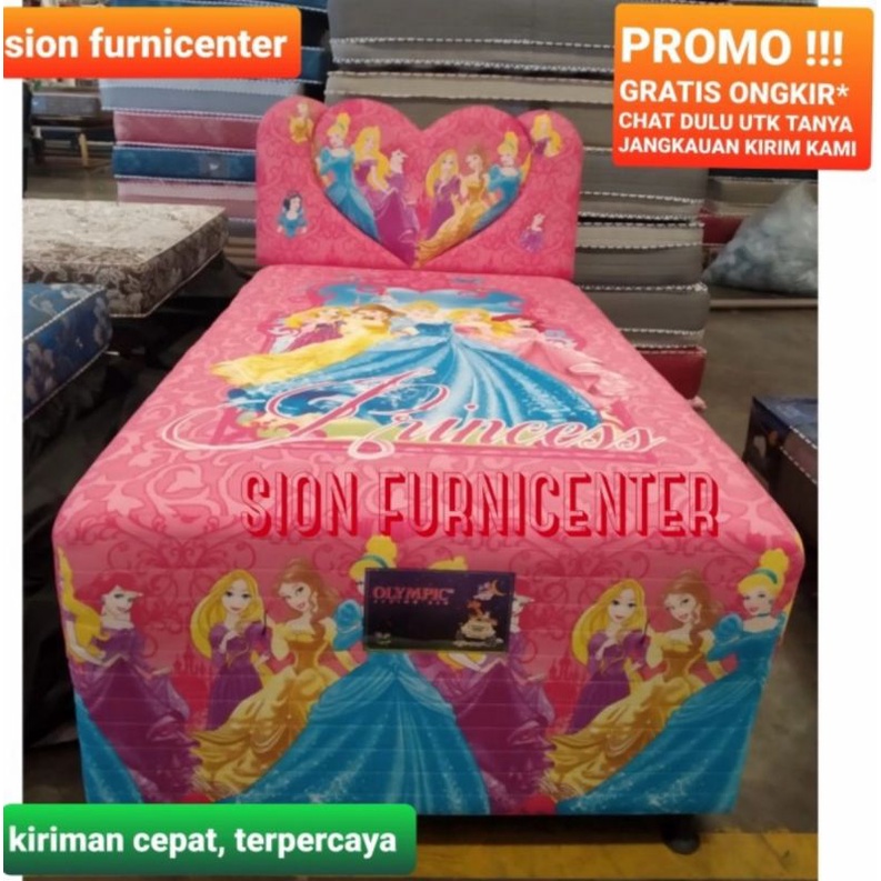 olympic 2 in 1 / olympic 2in1 / princess / anak cewek / karakter / springbed 2 in 1 anak / spring be