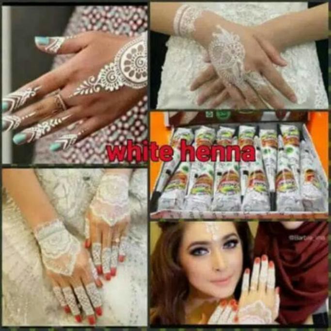 DISKON - GOLECHA HENNA PUTIH/WHITE BODY PAINTING MAHENDI NAIL