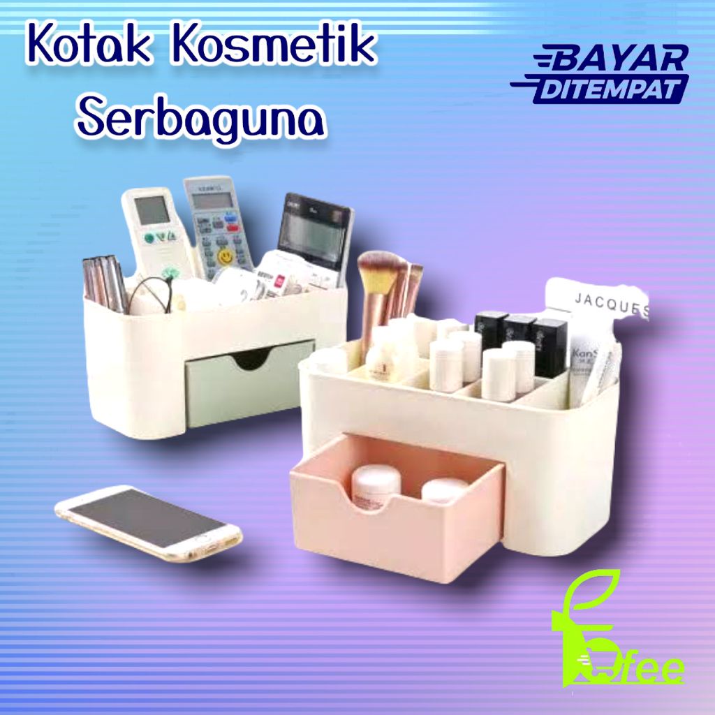 [IMPORT] - Kotak Penyimpanan Kosmetik Serbaguna PP 21.4×10.6×10.4cm// RAK KOSMETIK