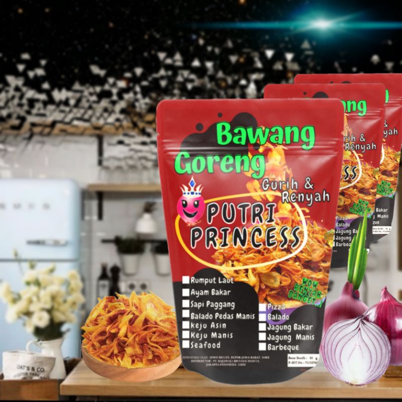 

BAWANG GORENG BREBES 50G || BAWANG GORENG PUTRI PRINCESS RASA