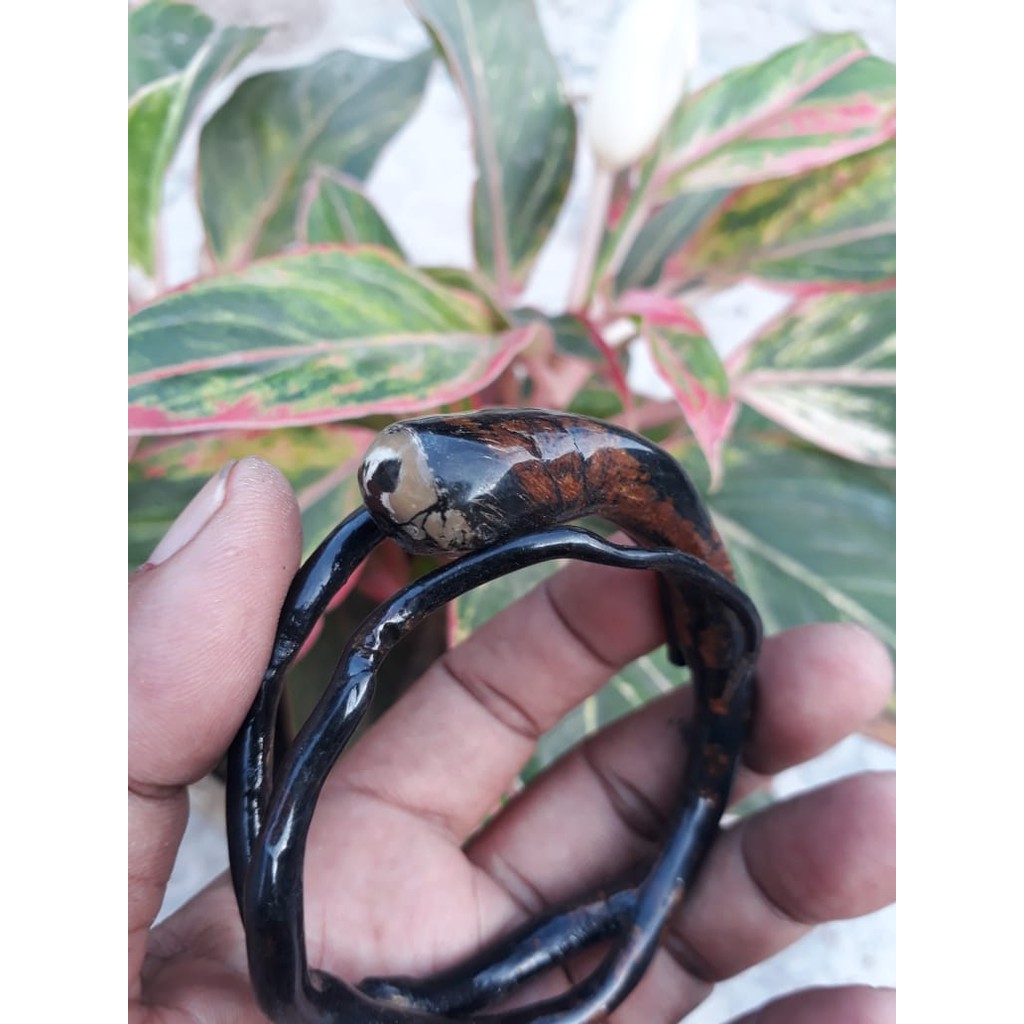 gelang AKAR BAHAR hitam lentur asli papua HK 15