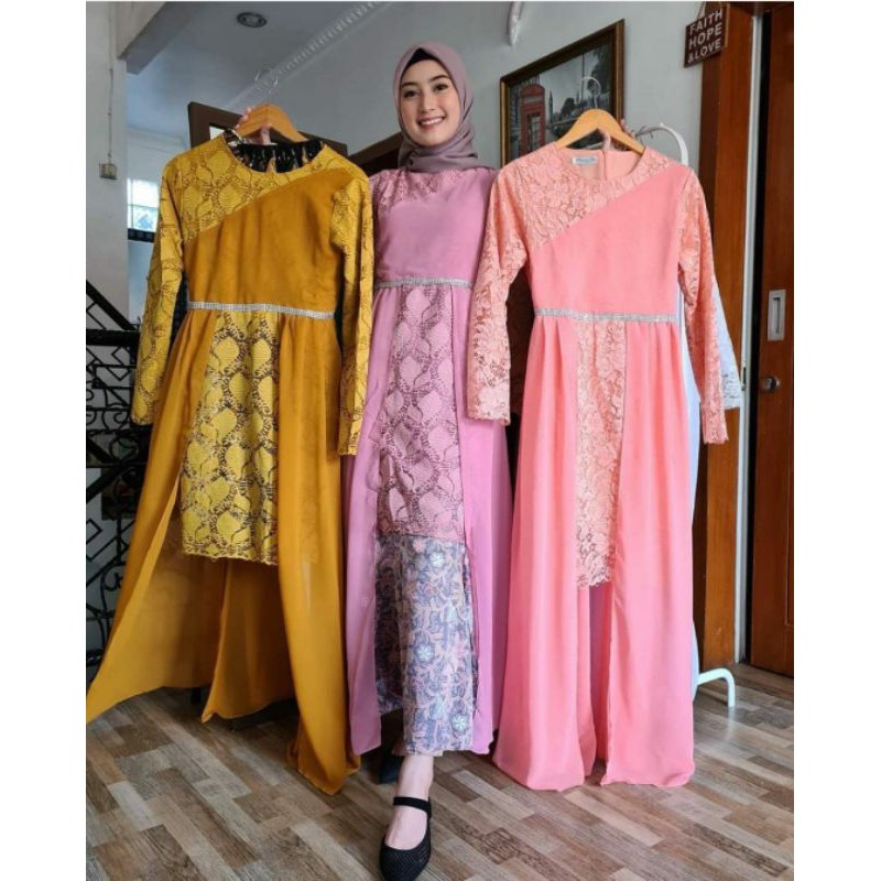 Set Alena Dress / Kebaya Dress Muslimah Modern / Kebaya Pesta