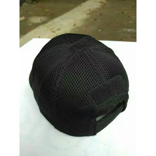 Termurah di Shopee Topi jala polos velcro hitam dan hijau army