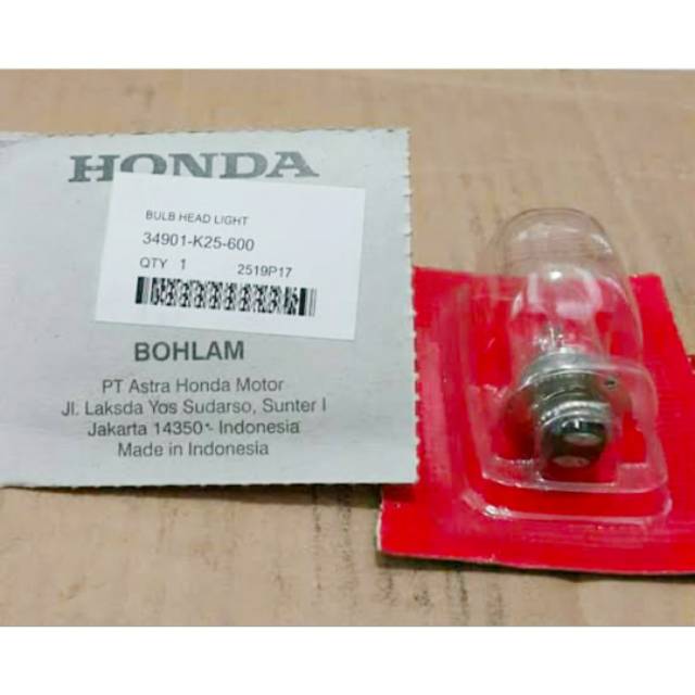 Bulb 12V 32/32W Bohlam Lampu Depan Beat Fi Karisma Supra X 125 Kirana Revo Spacy CS1 Ori 34901K25600