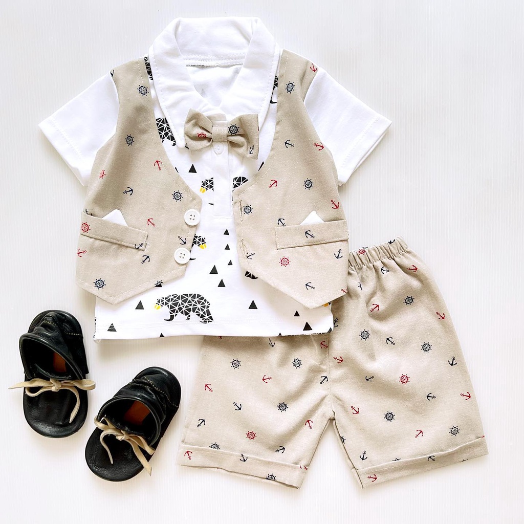 ANIMAL BIKE / MILK &amp; JAM / MR JOHN / BABY AT WORK (dpt 2dasi) Baju tuxedo kemeja vest setelan celana pergi jalan lucu fashion anak bayi cowok laki murah