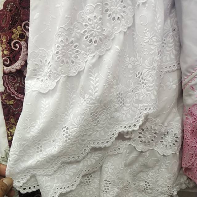 Mukena katun paris remple melati best seller