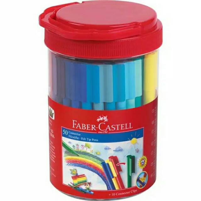 

Connector pen 50 warna Faber Castell