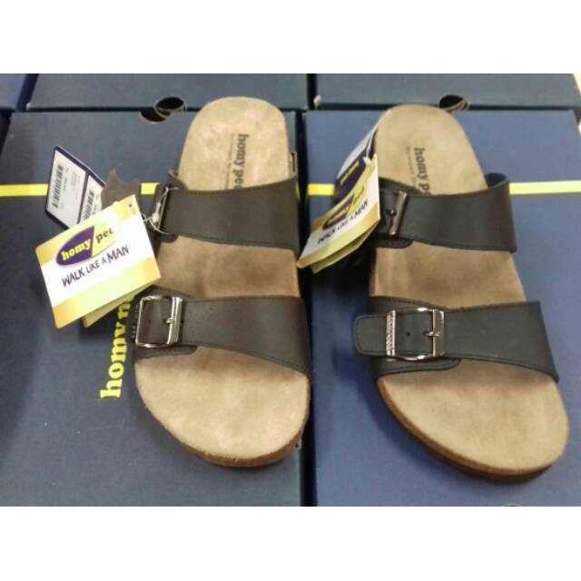 Sandal Pria bahan kulit asli Homyped size 39-43