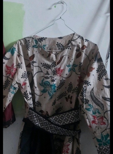 Tey-17 Batik Wanita Asj Sa Hrb026 Kenongo Kemeja Tosca Pendek