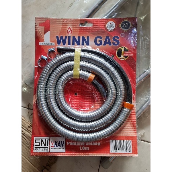 Selang winn gas 1,8 m selang metal wiin gas