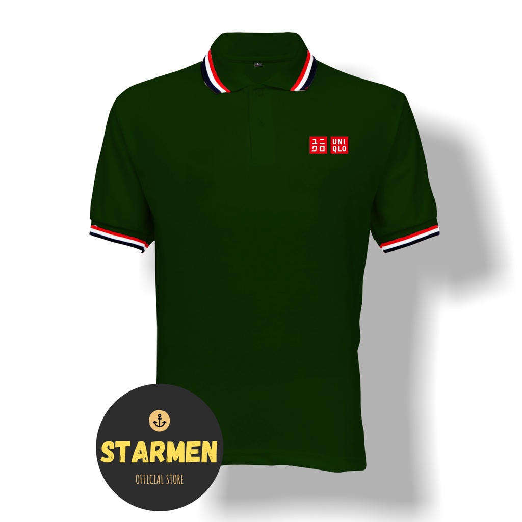 Kaos Polo Shirt Pria Kerah Logo UNQLO OO