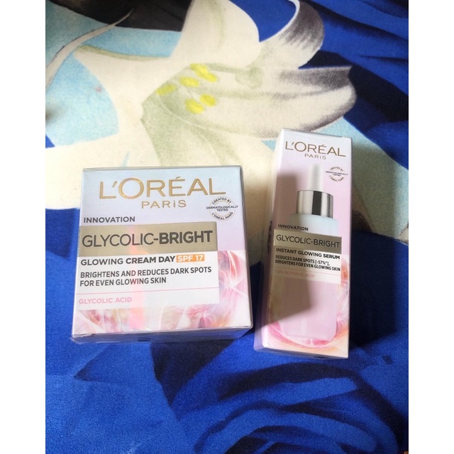 loreal glycolic bright day serum dan loreal glycolic bright instant glowing serum