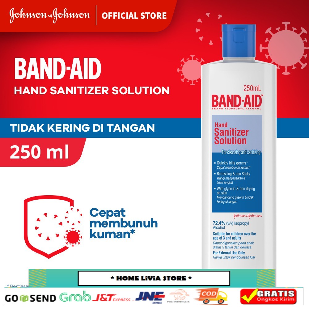 Band-Aid Hand Sanitizer Solution 250 ml