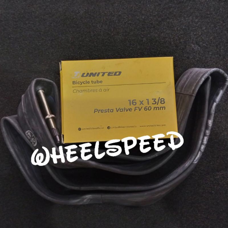 BAN DALAM SEPEDA UNITED 16X1.3/8 | BAN DALAM UNITED 16 349 - PRESTA