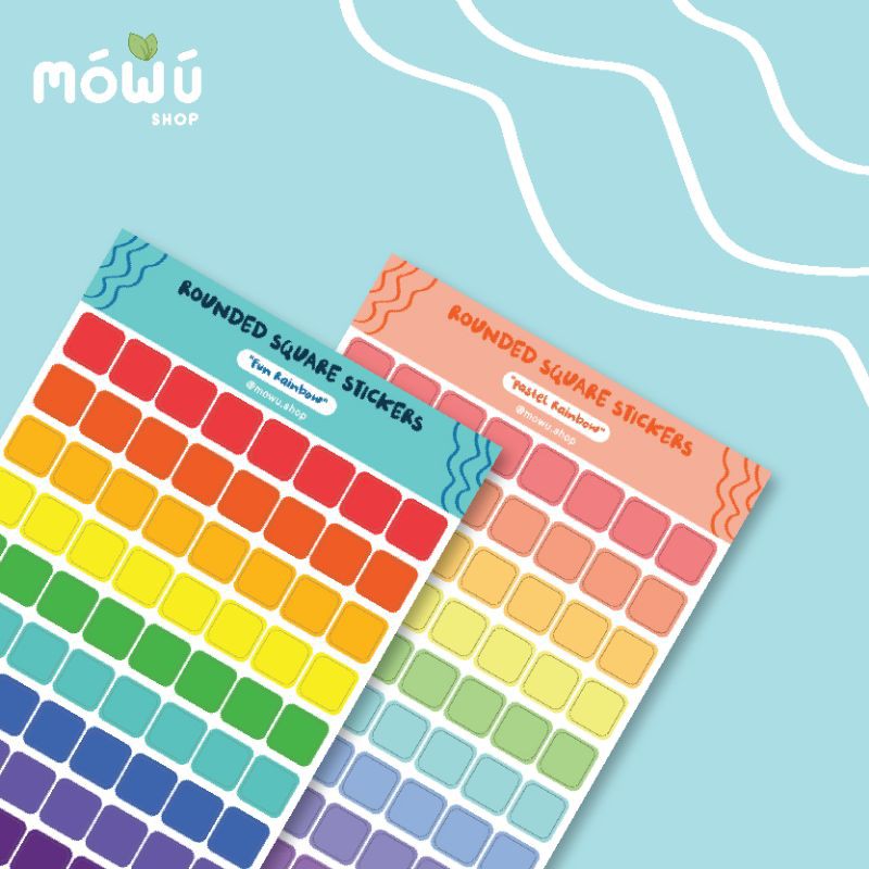 

Rounded Square Stickers HVS Journalling