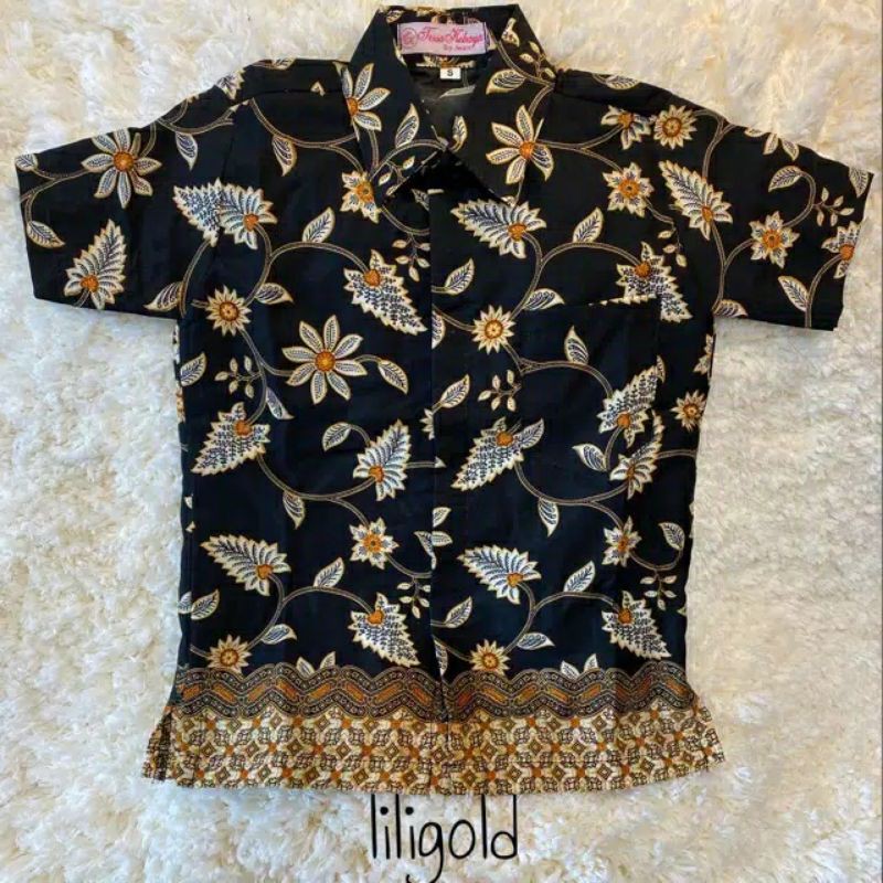 kemeja batik anak / hem batik pendek / kemeja batik anak sd