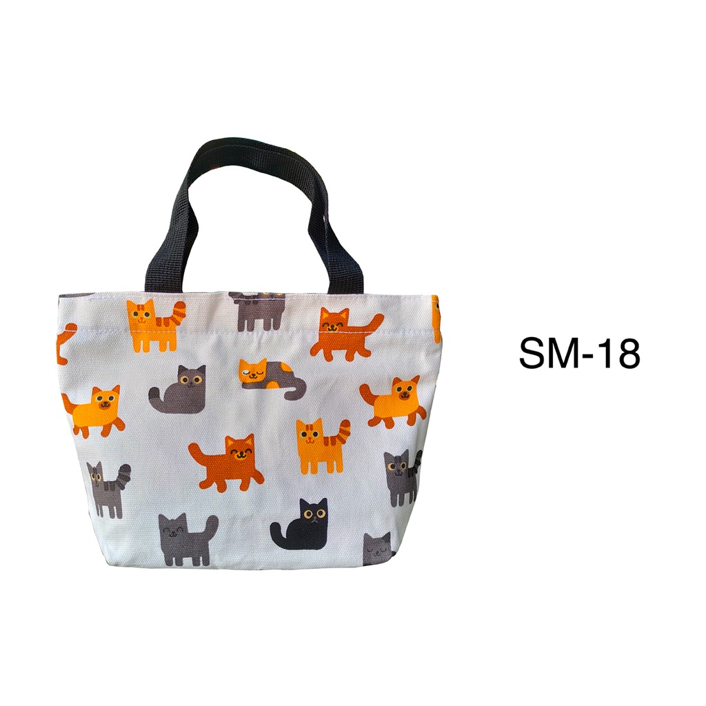 Tas Mukena Make Up Bahan Kanvas 26x19x8cm Motif SM-18