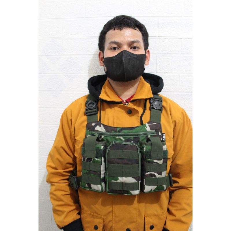 tas dada/chest bag/chest bag army/tas anti angin/tas anti maling/tas dada loreng tni