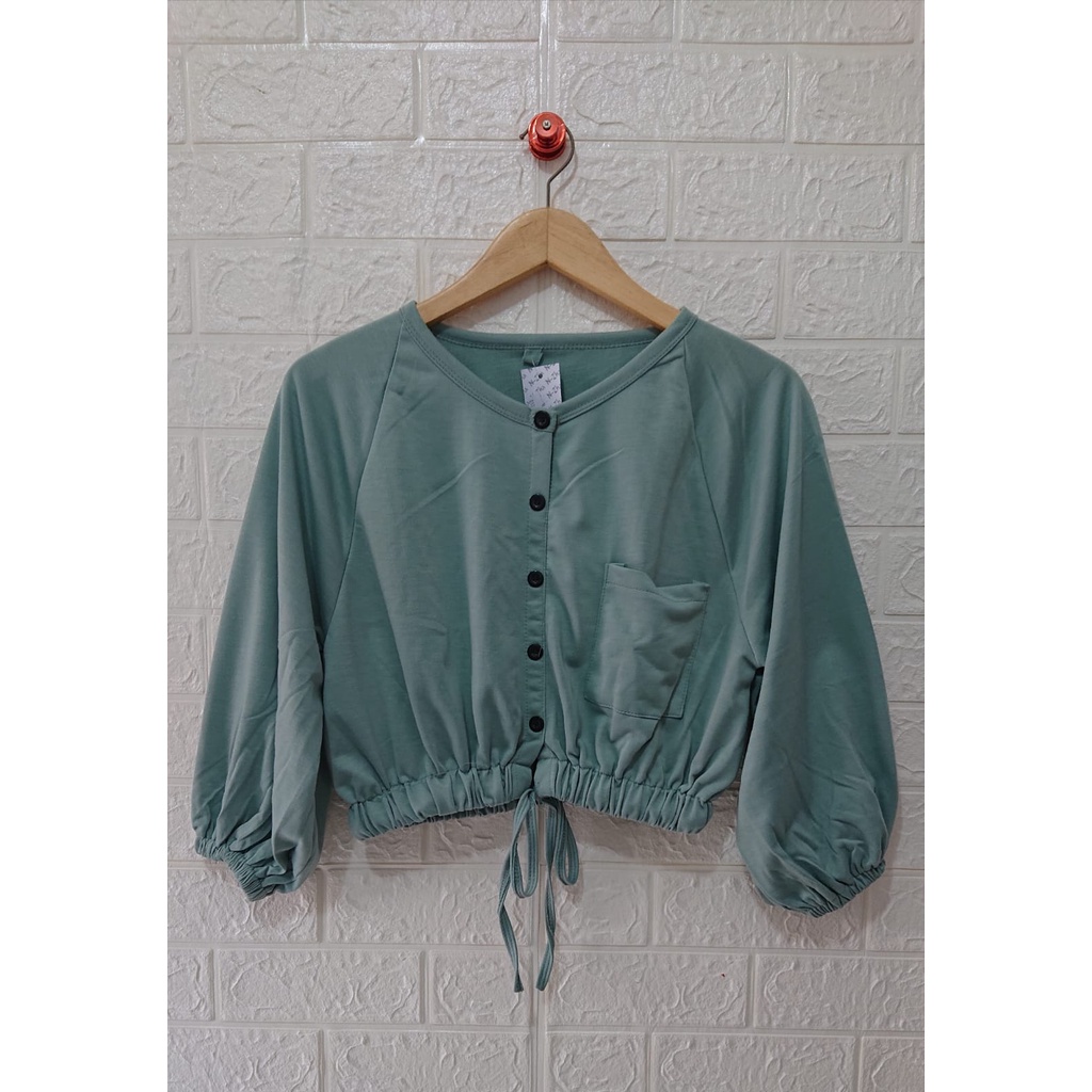 COD BAJU WANITA CROP TALI SERUT BAWAH // T SHIRT KAOS CROP TALI SERUT BAWAH// TJ.STORE19